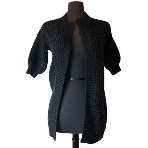 Express Wool 3/4 Sleeve Open Short Sleeve Cardigan Sweater Warm Square SZ Small